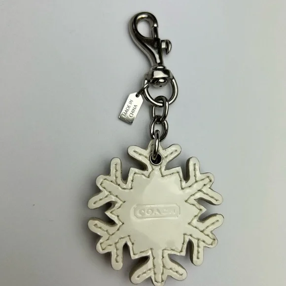 Coach Gold Snowflake Keychain Bag Charm
